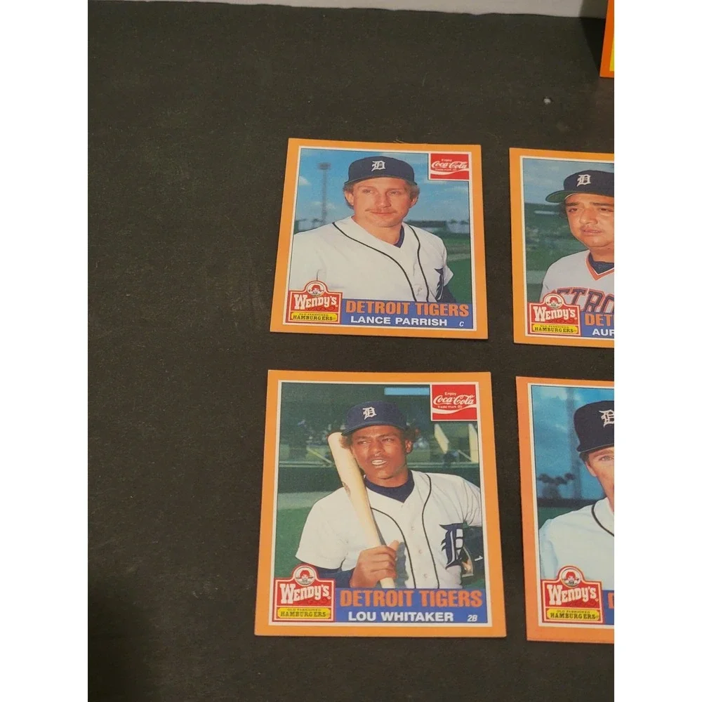 Vintage 1980s Topp's Wendy's Lot 9 Coca-Cola World Champs' 1984‎ Detroit Tigers